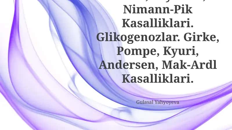 Sistemali Lipidozlar, Tey-Saks, Nimann-Pik Kasalliklari 1