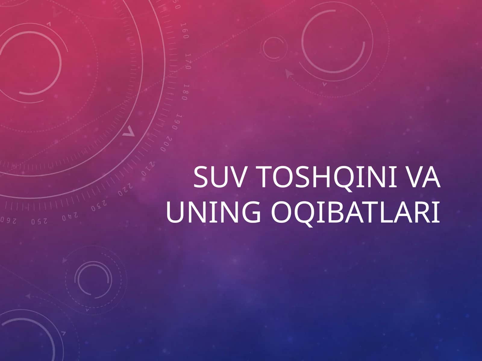 Suvtoshqinivauningoqibatlari 1