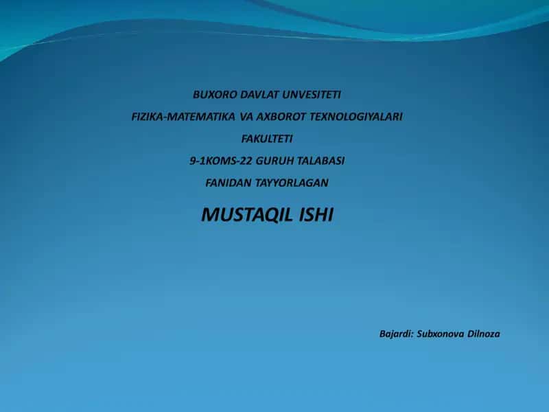 SHAXS VA UNING MOHIYATI 1