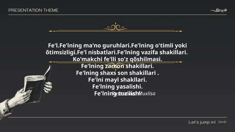 Fe'lning ma'nolari va qoidalari 1
