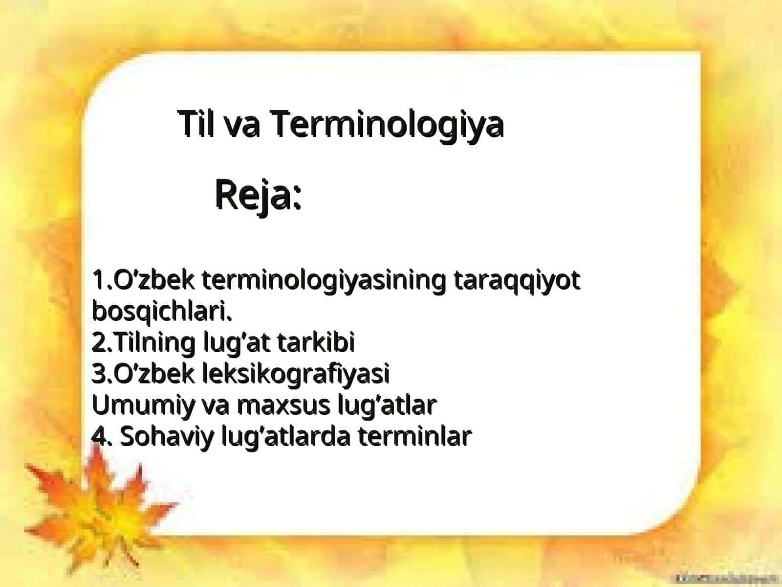 Til va Terminologiya 1
