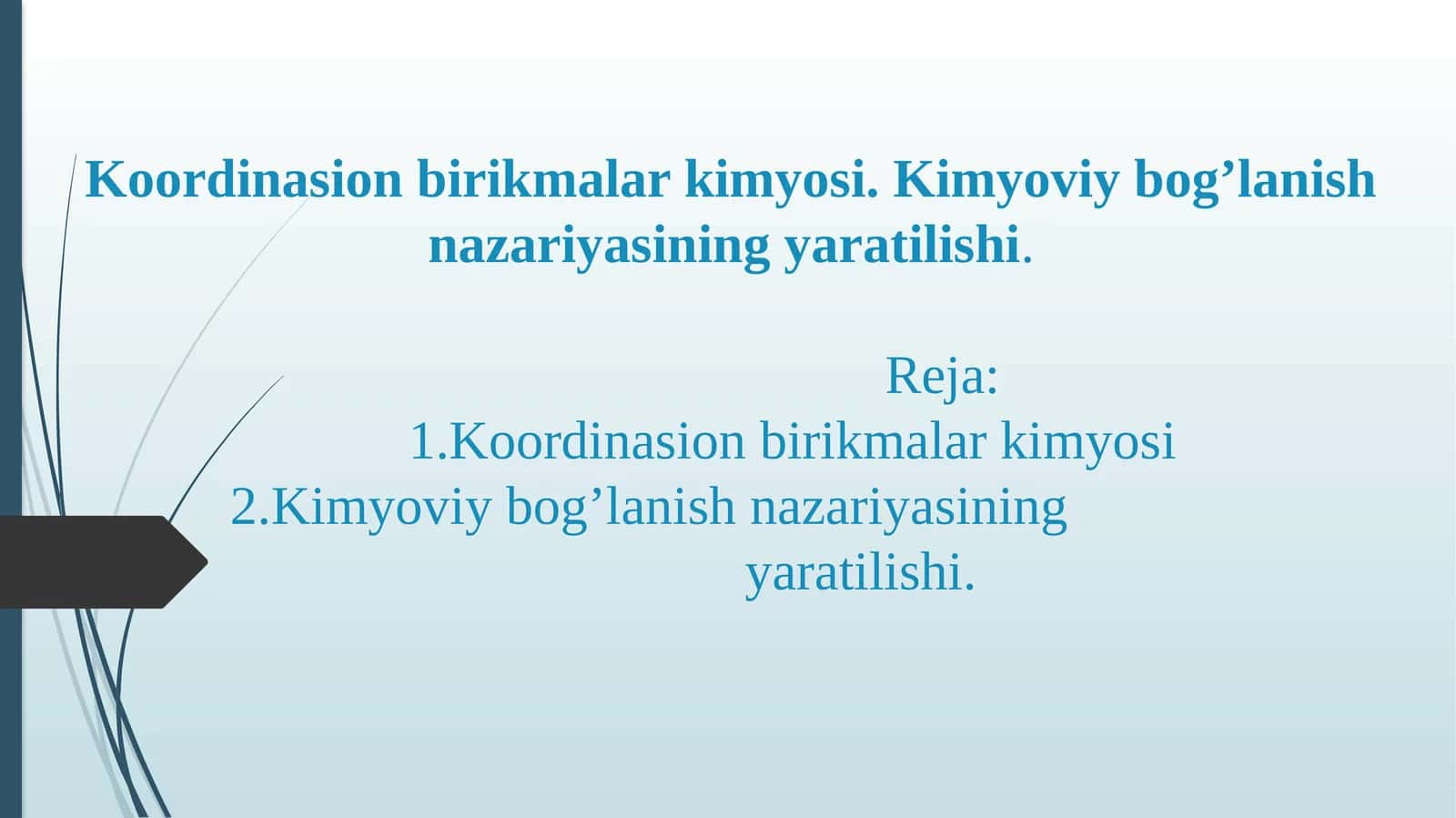 Koordinasion birikmalar kimyosi 1