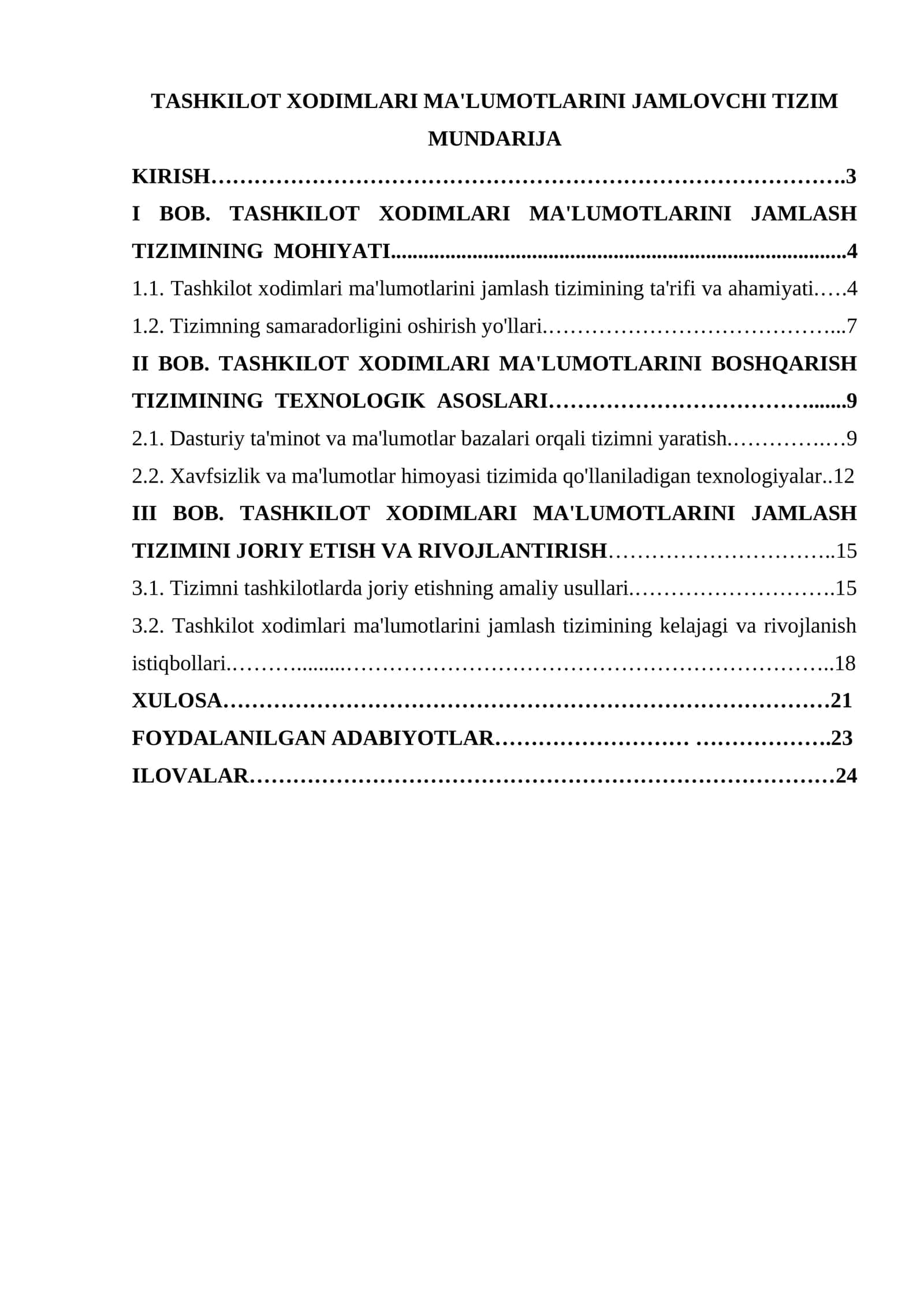TASHKILOT XODIMLARI MA'LUMOTLARINI JAMLOVCHI TIZIM 1