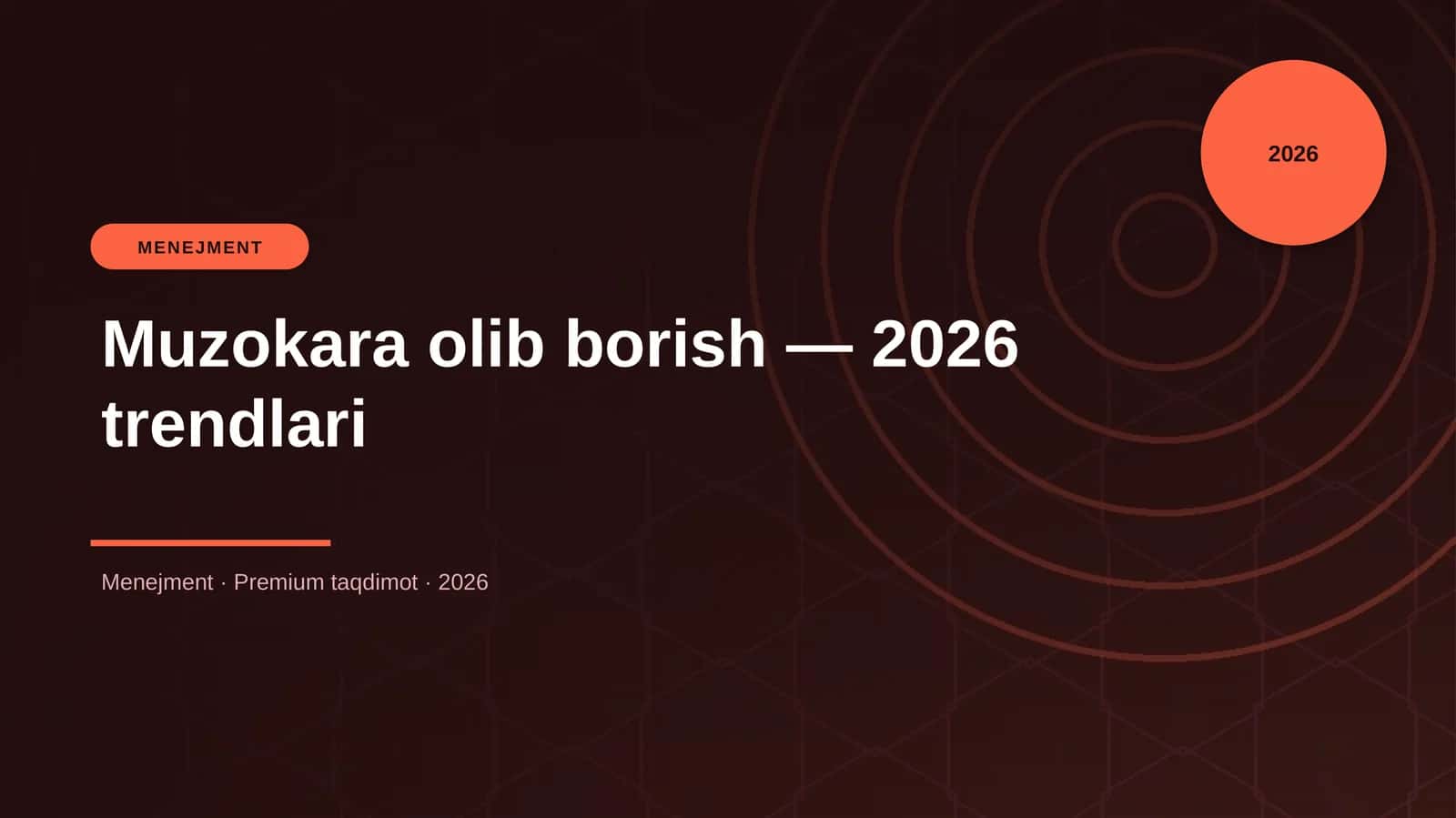 Muzokara olib borish — 2026 trendlari 1
