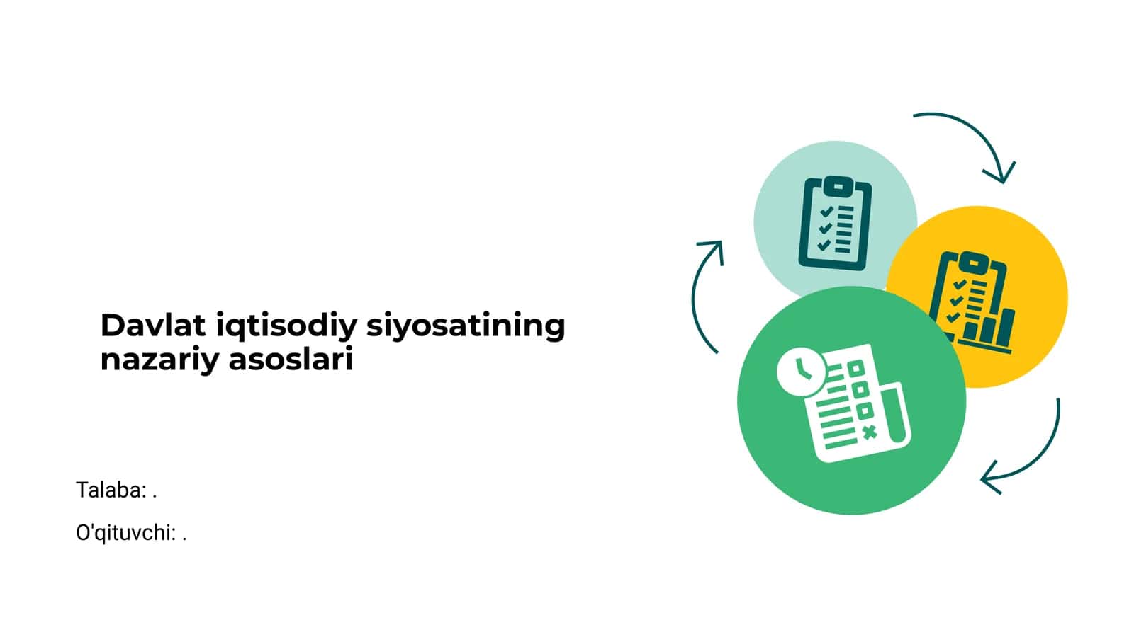 Davlat iqtisodiy siyosatining nazariy asoslari 1
