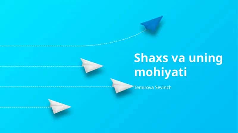 Shaxsning Mohiyati 1