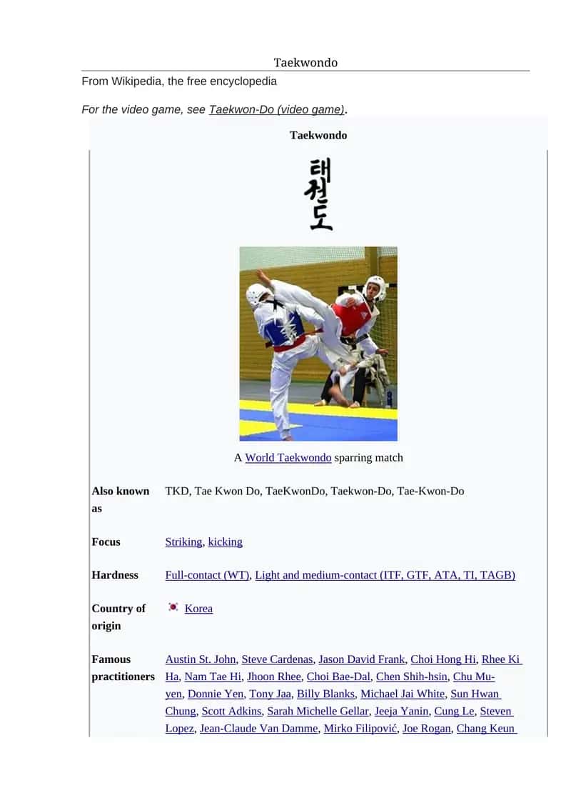 Taekwondo 1