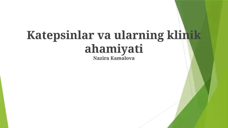 Katepsinlar va ularning klinik ahamiyati 1