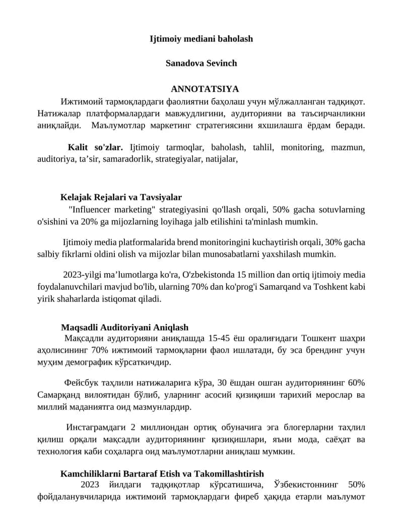 Ijtimoiy mediani baholash 1
