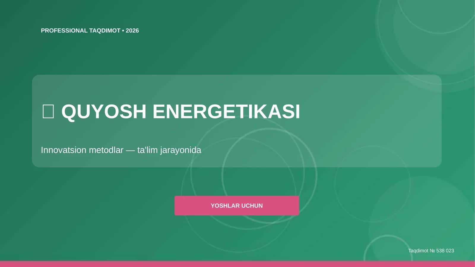 QUYOSH ENERGETIKASI 1