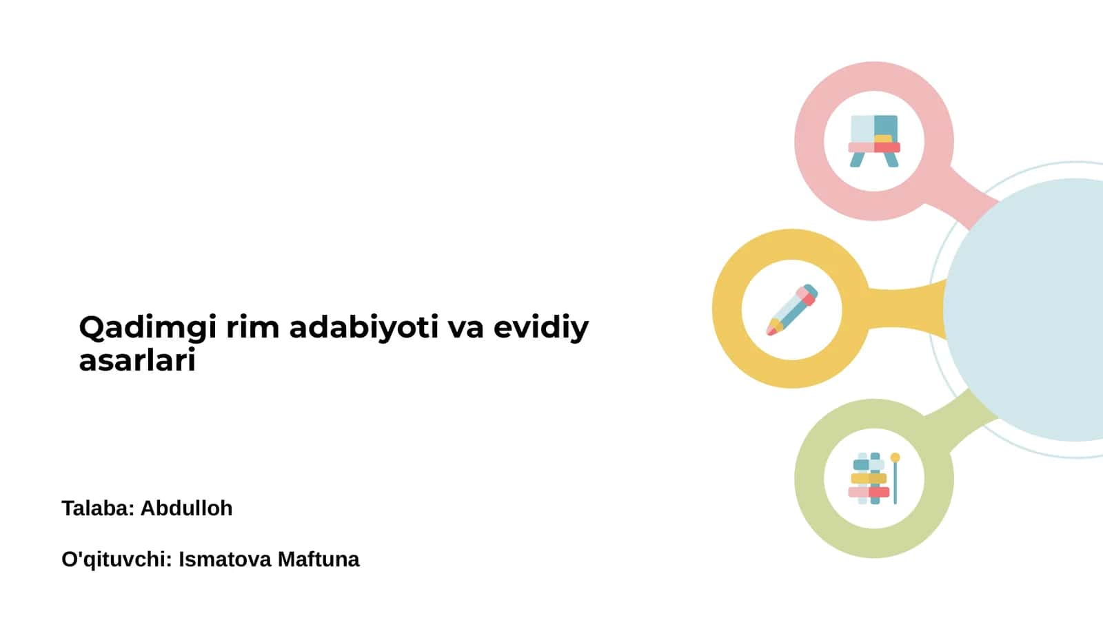Qadimgi Rim adabiyoti va evidiy asarlari 1
