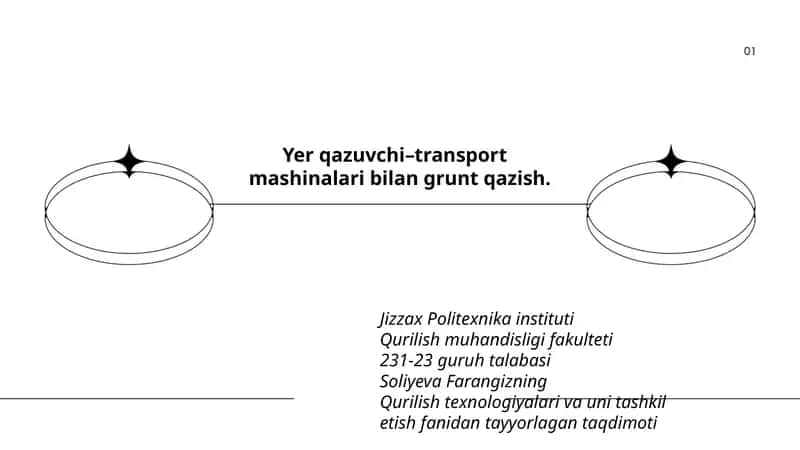 Yer qazuvchi–transport mashinalari bilan grunt qazish 1