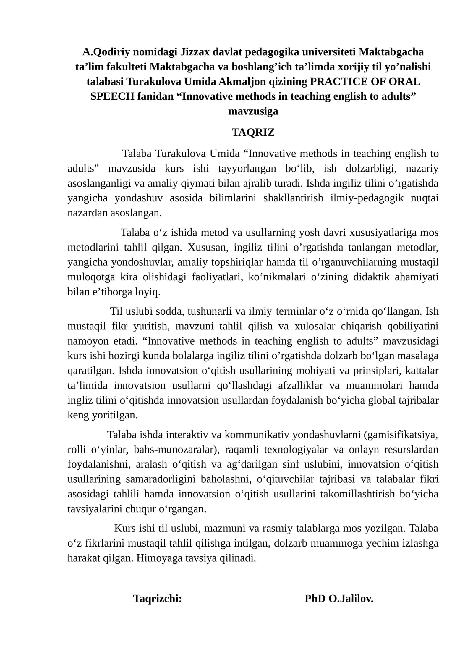 Innovative methods in teaching English to adults 1