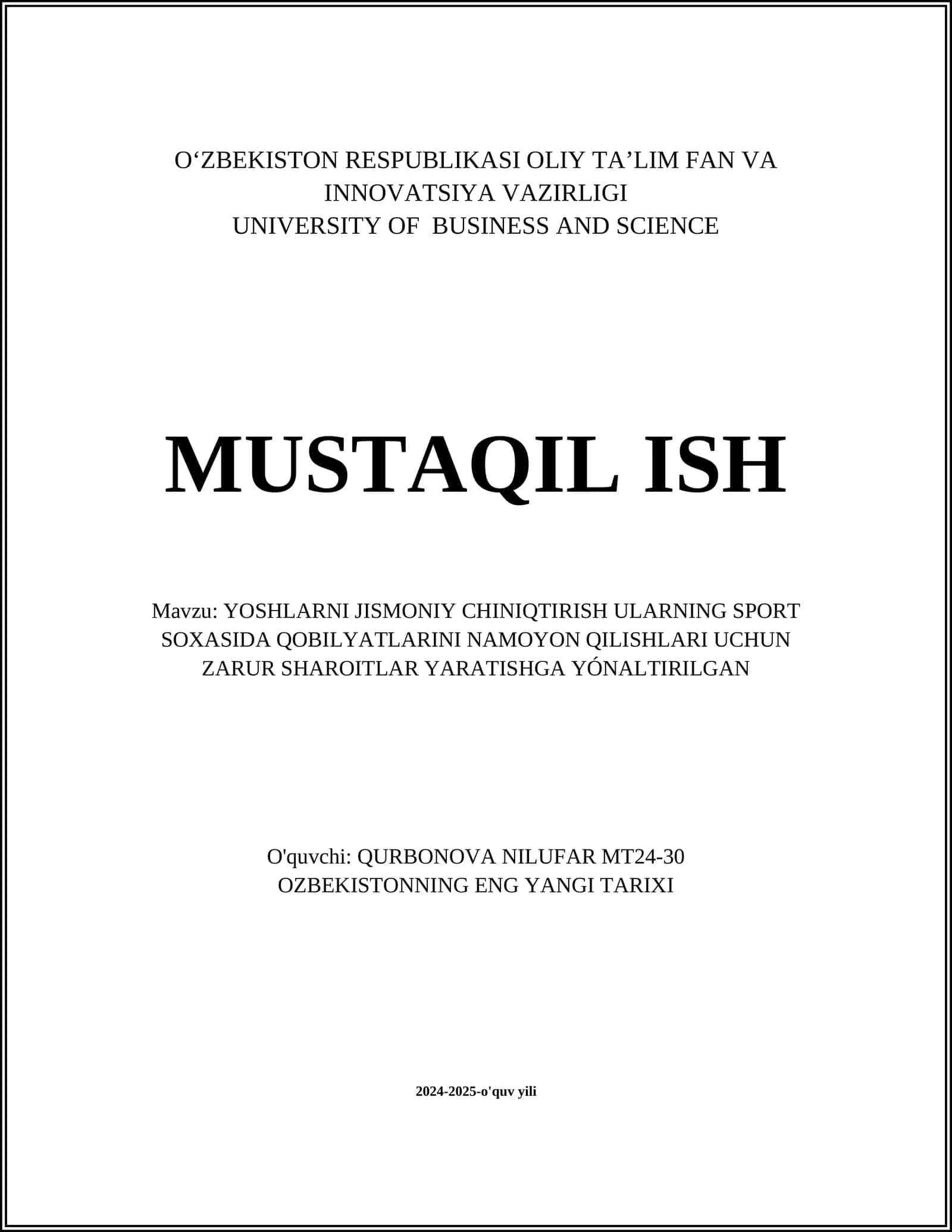 YOSHJISMONIY SALOHUZARLARINI ANIQLASH 1