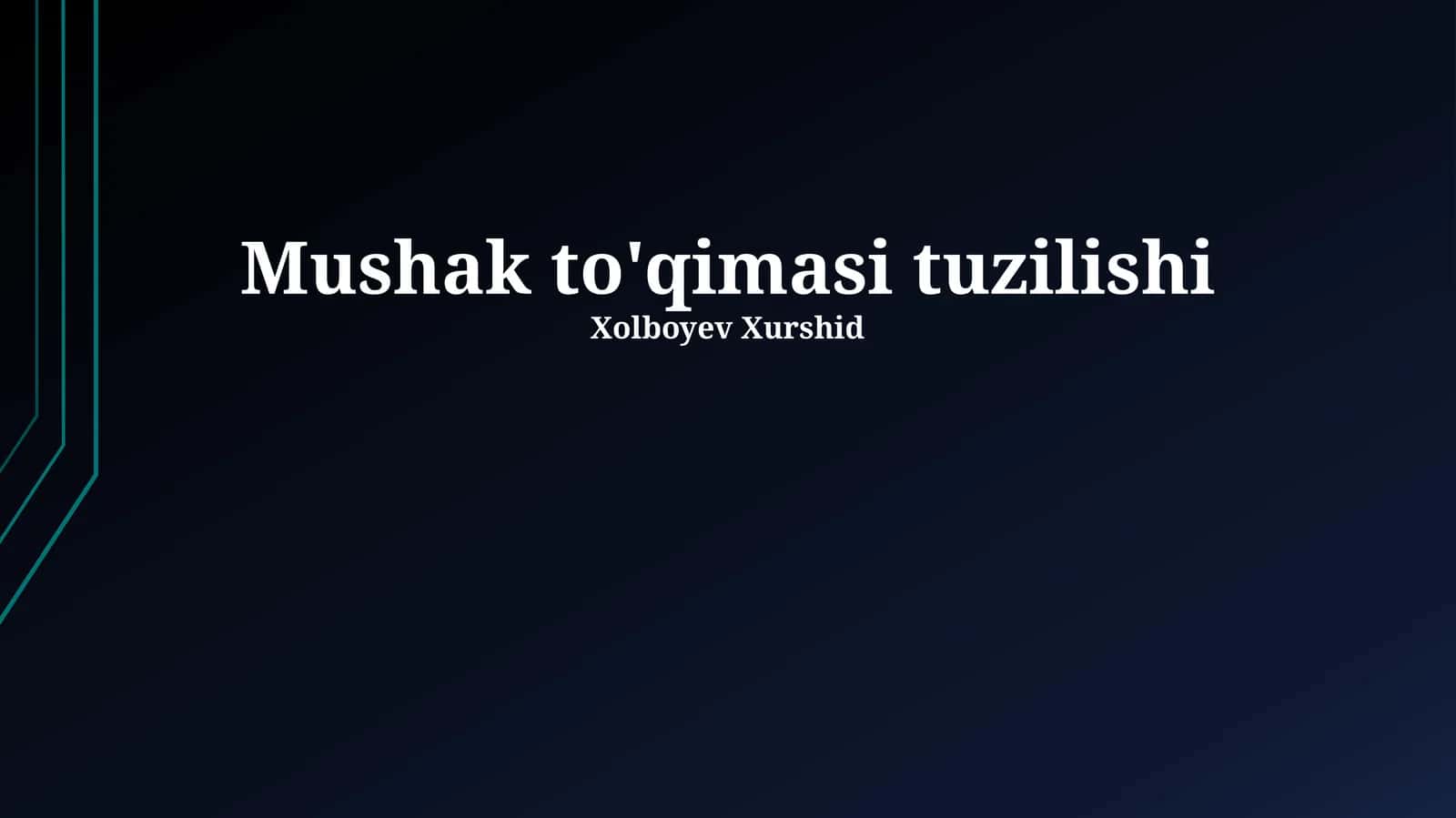 Mushak to'qimasi tuzilishi 1