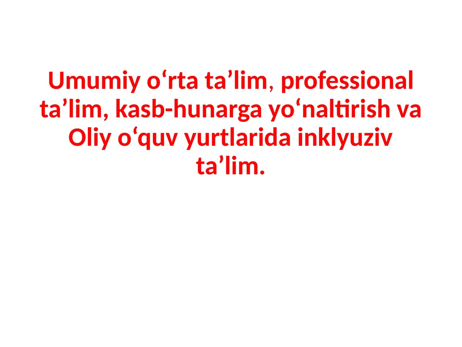 Inklyuziv ta'lim tizimi 1