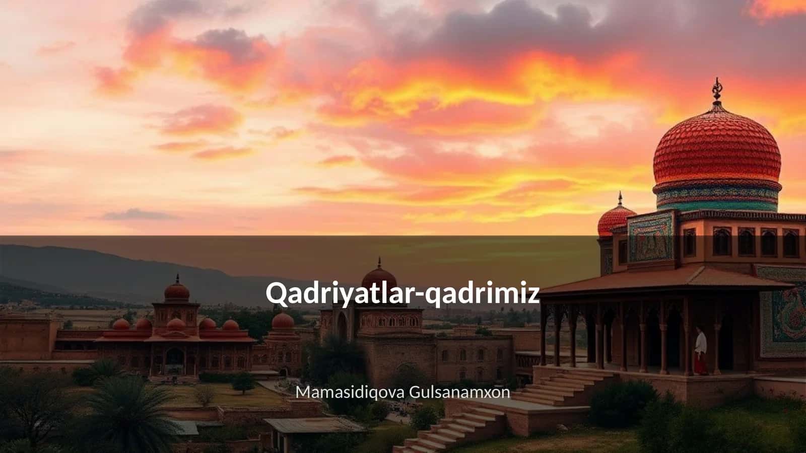 Qadriyatlar-qadrimiz 1
