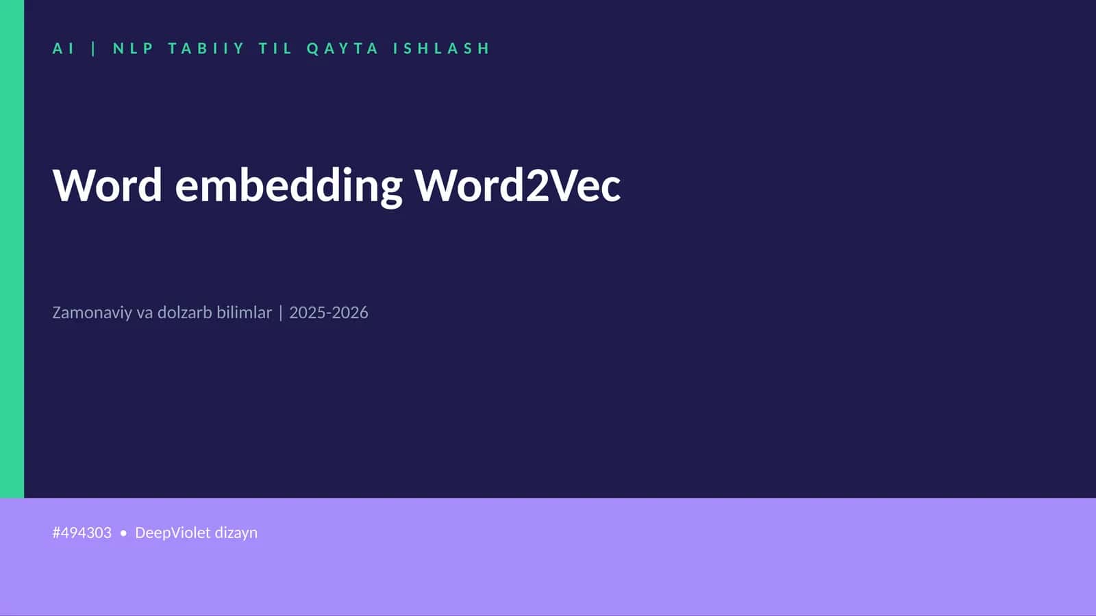 Word embedding Word2Vec 1