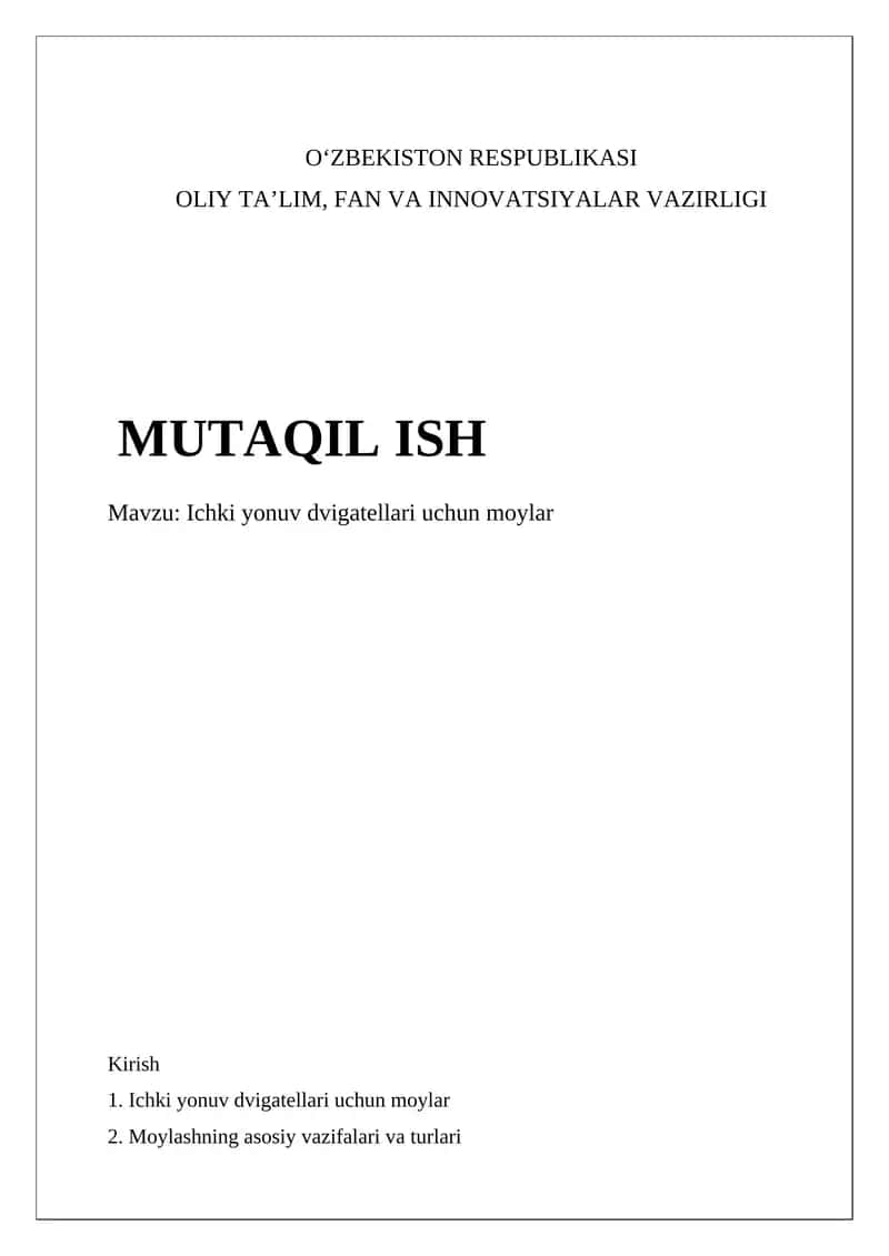 Sintetik moylar 1