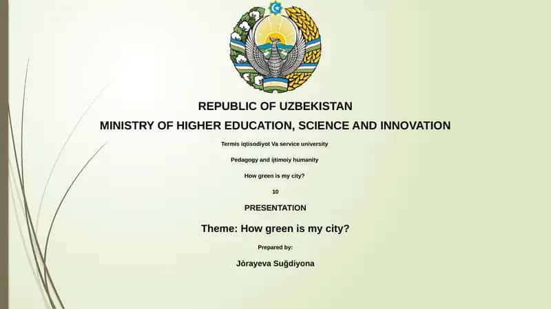 How green is my city? 1