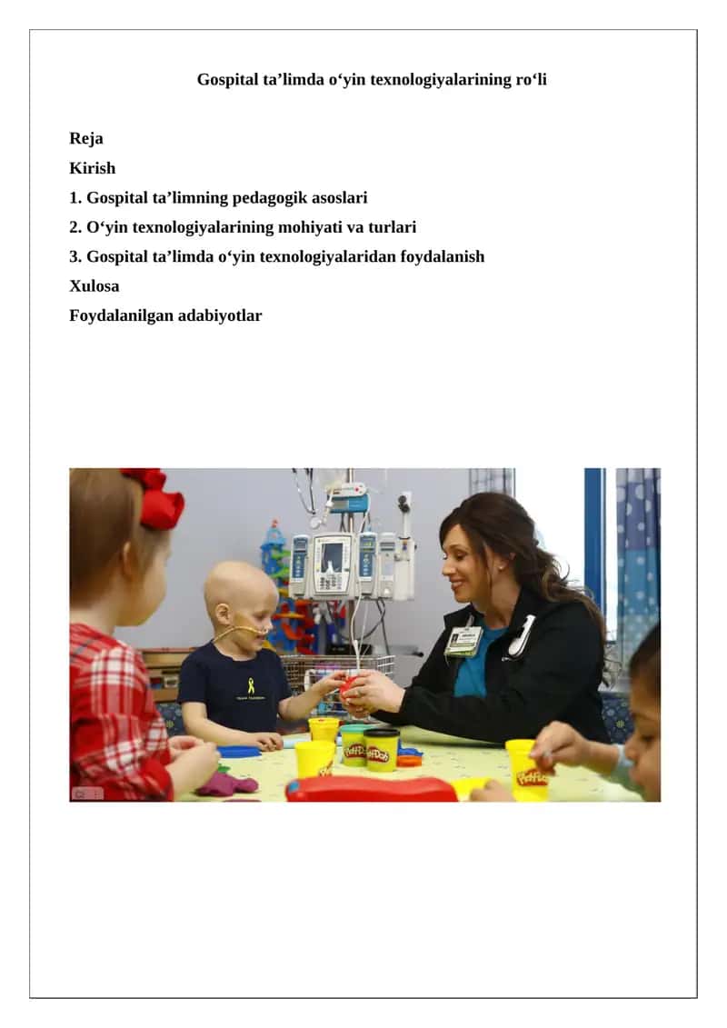 Gospital ta’limning pedagogik asoslari 1