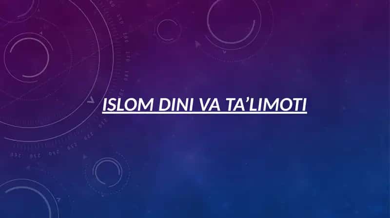 Islom dini va ta’limoti 1