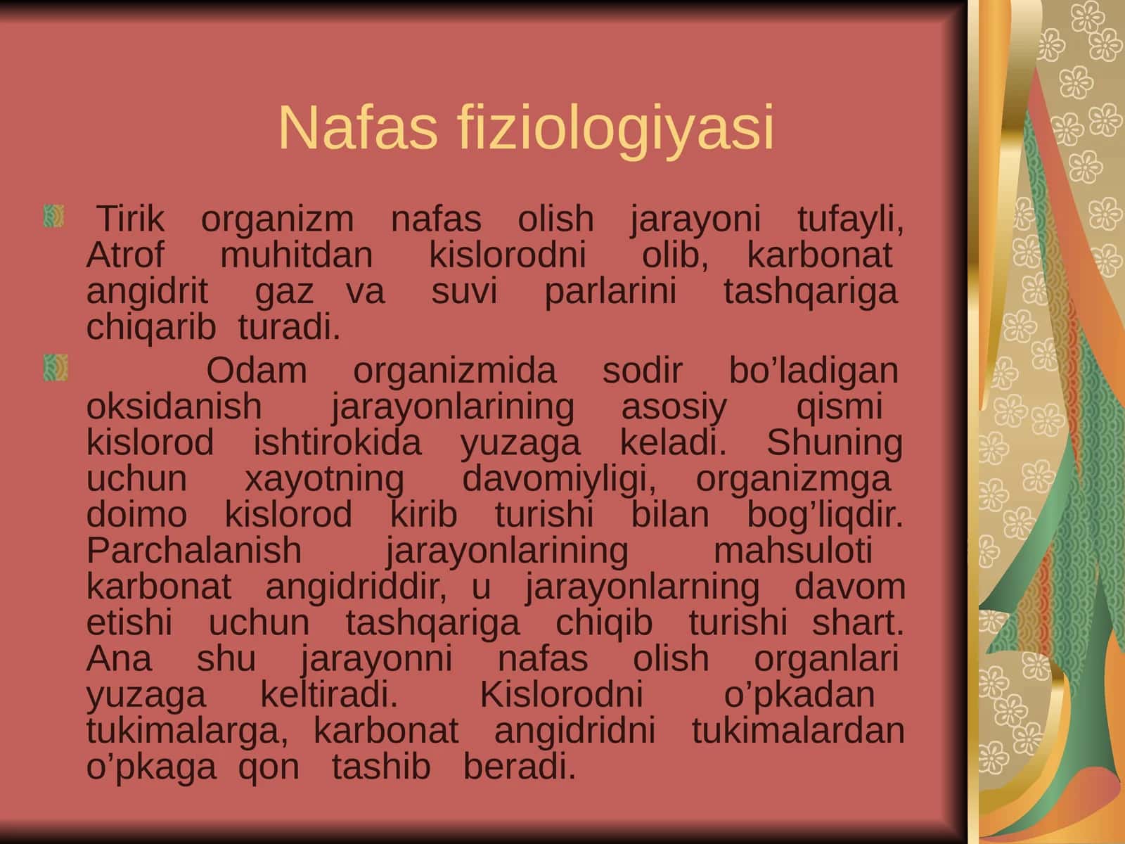 Nafas fiziologiyasi 1