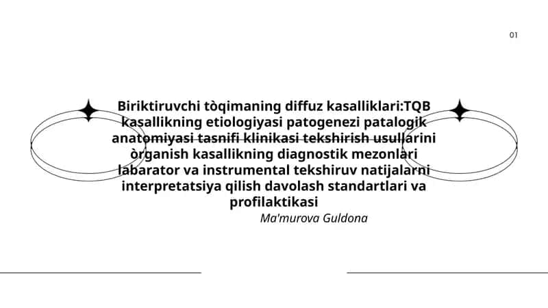 Biriktiruvchi tòqimaning diffuz kasalliklari 1