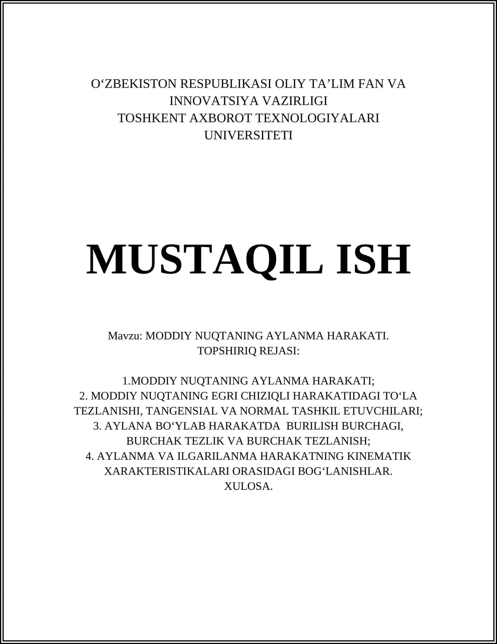 MODDIY NUQTANING AYLANMA HARAKATI 1