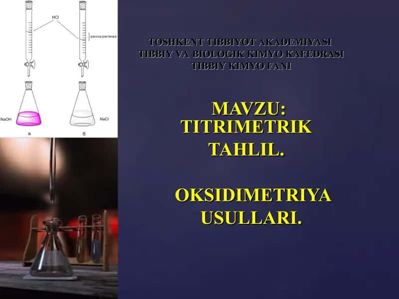 Titrimetrik Tahlil 1