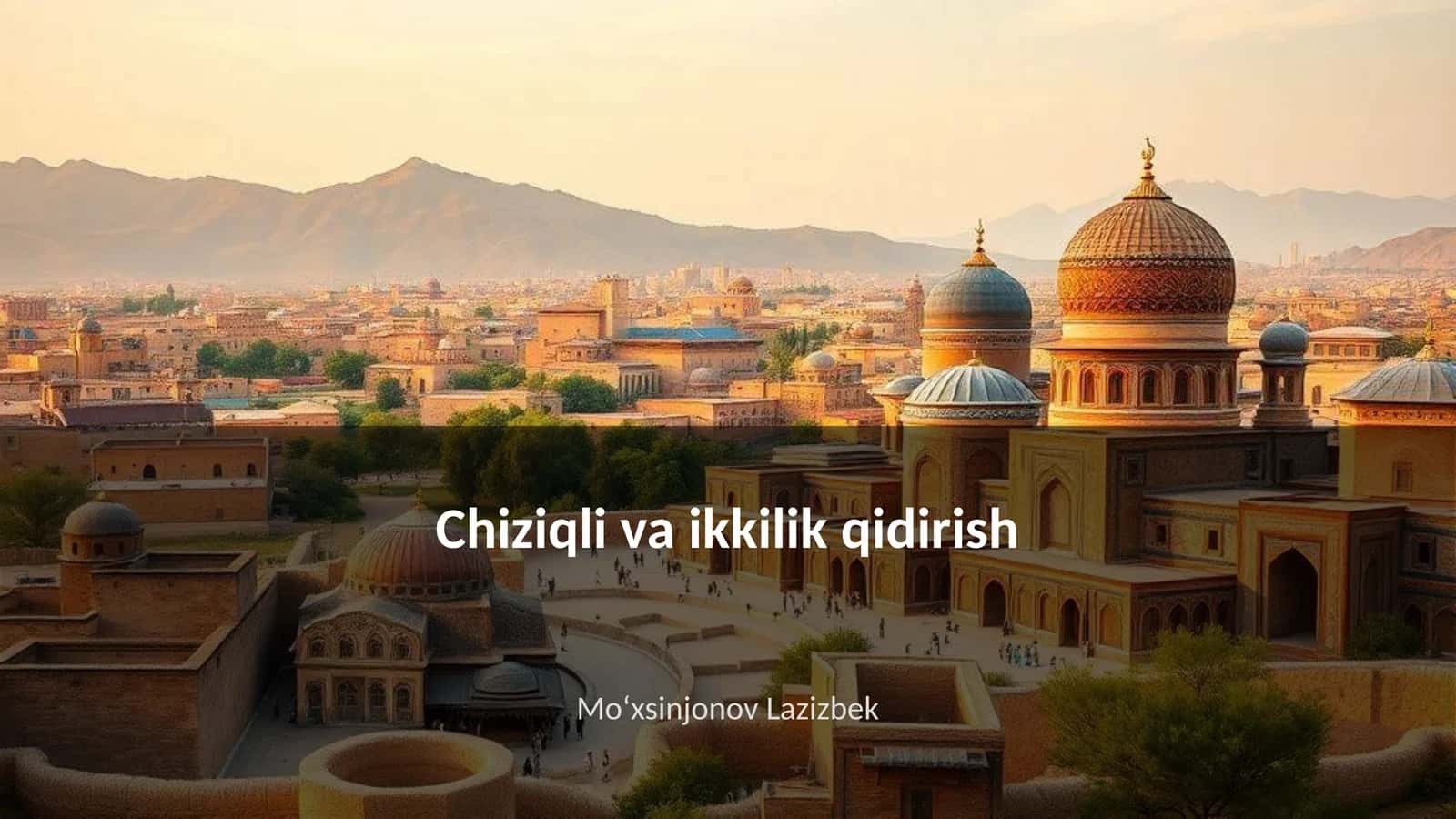 Chiziqli va ikkilik qidirish 1