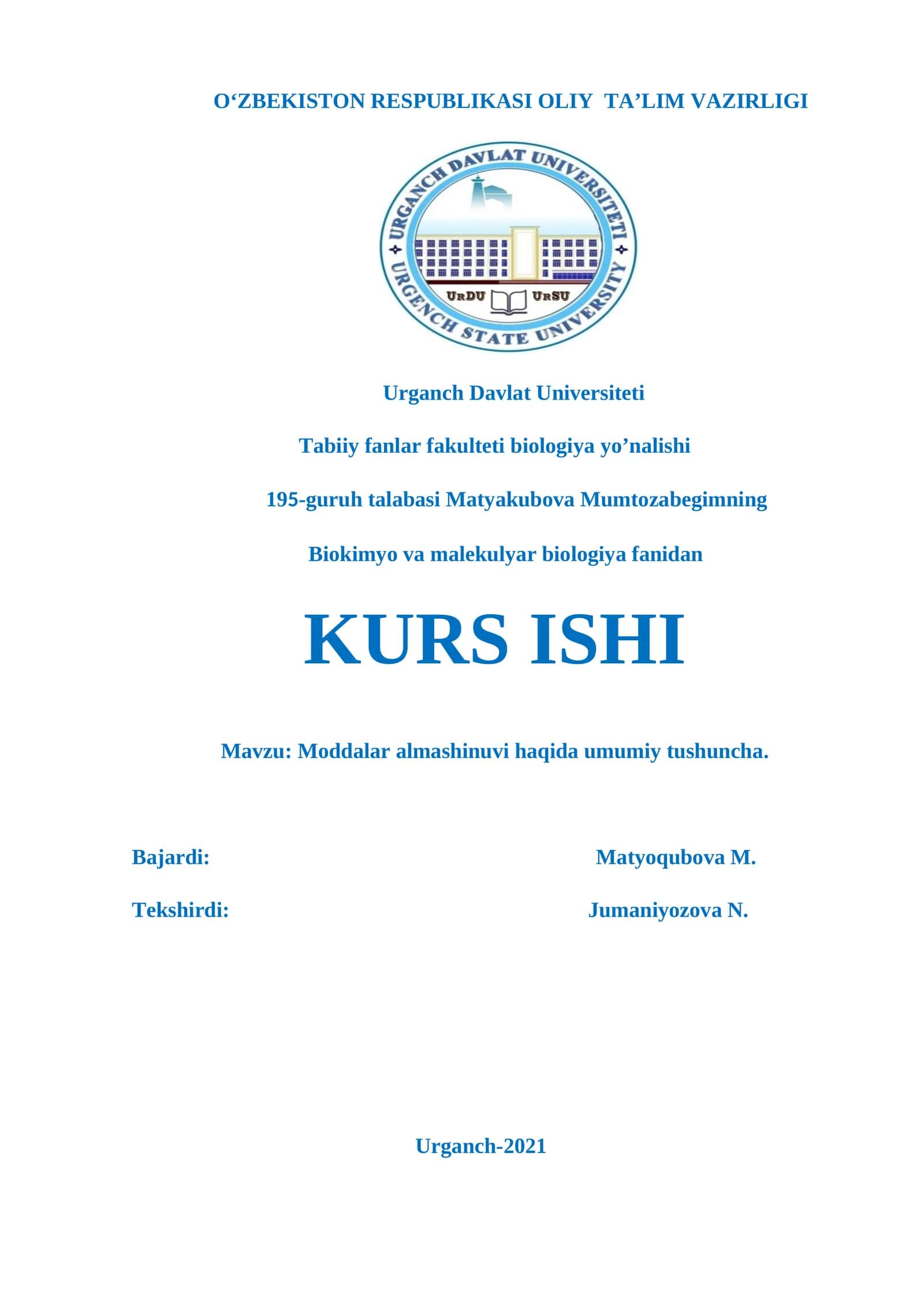 Moddalar almashinuvi haqida umumiy tushuncha 1