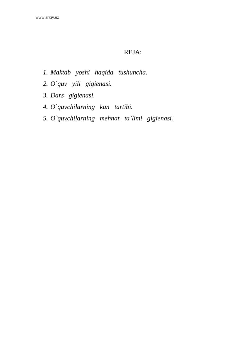 Maktab yoshi haqida tushuncha 1