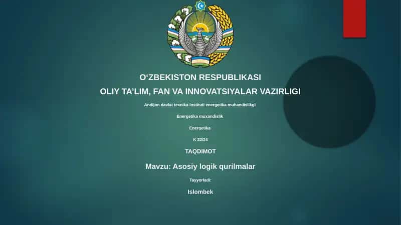 Asosiy logik qurilmalar 1