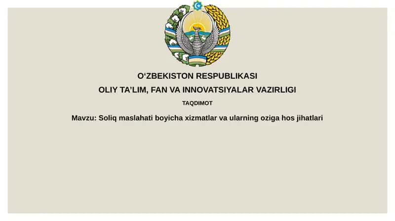 Soliq maslahati xizmatlari 1