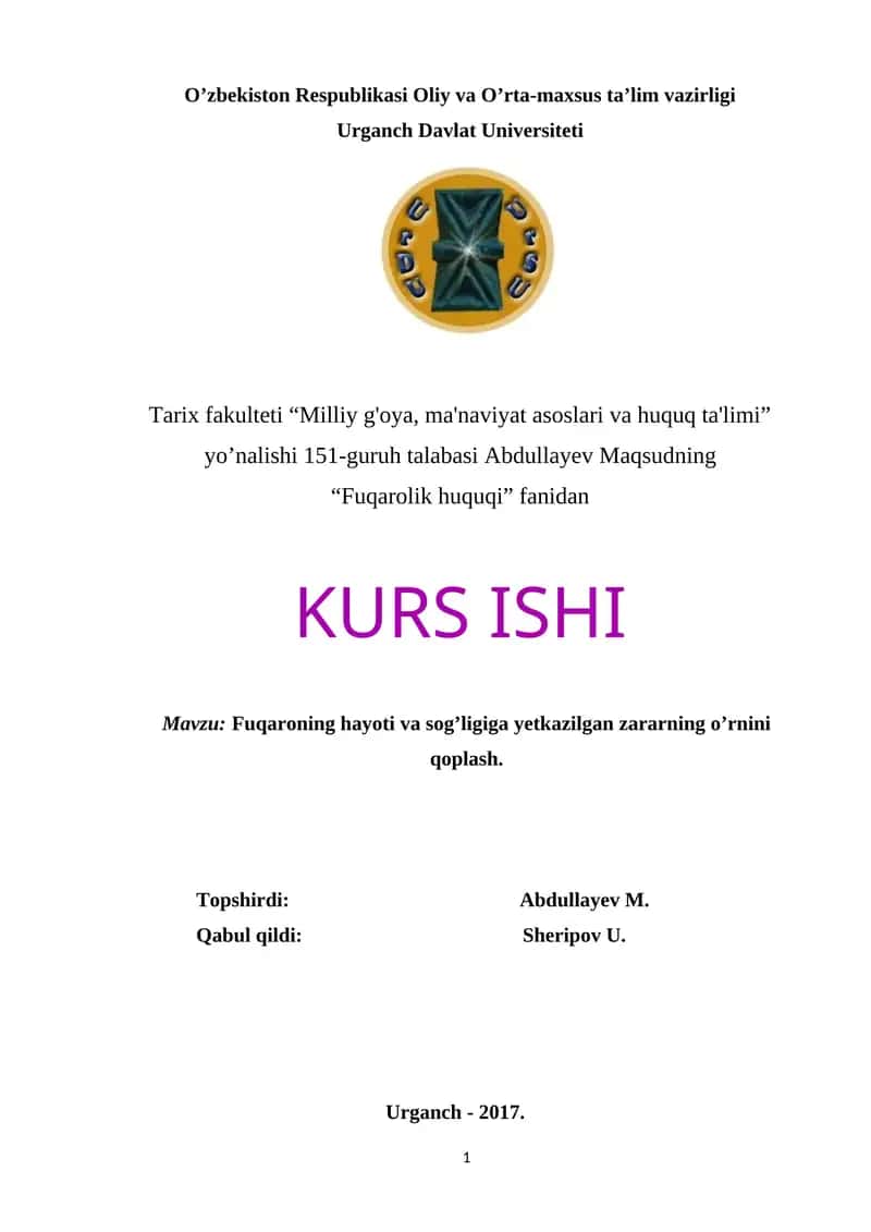 Fuqarolik huquqi 1