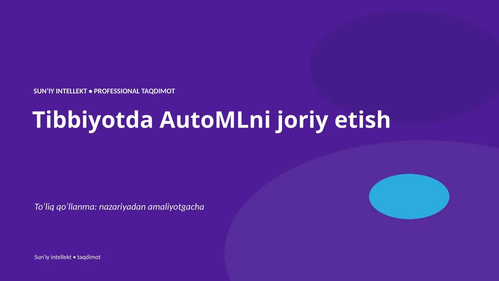 Tibbiyotda AutoMLni joriy etish 1