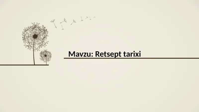 Retsept tarixi 1