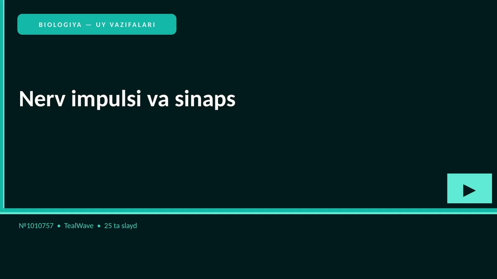 Nerv impulsi va sinaps 1