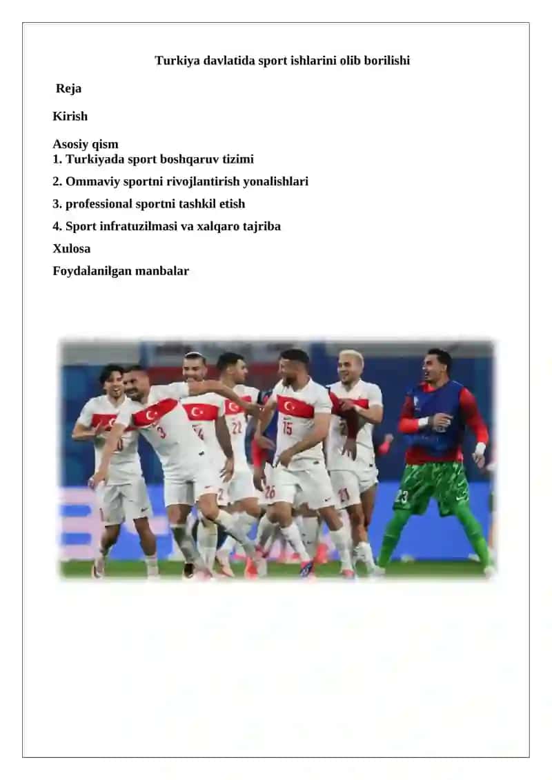 Turkiya sport siyosati