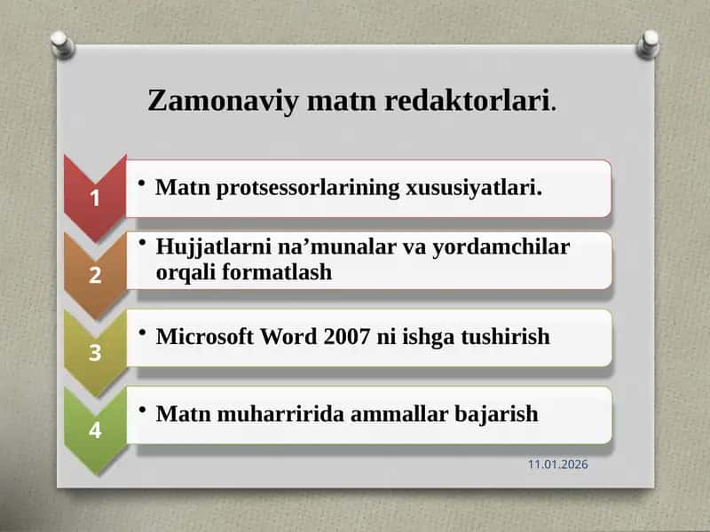 Zamonaviy matn redaktorlari 1