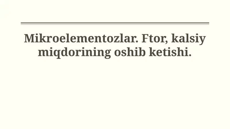 Mikroelementozlar 1