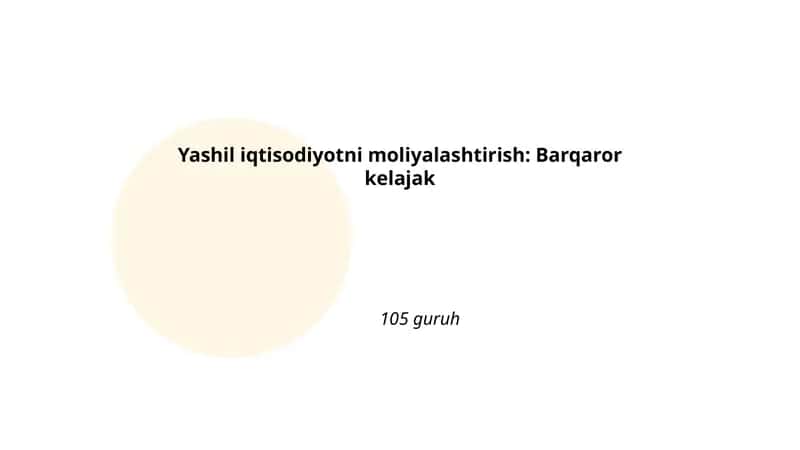 Yashil obligatsiyalar 1