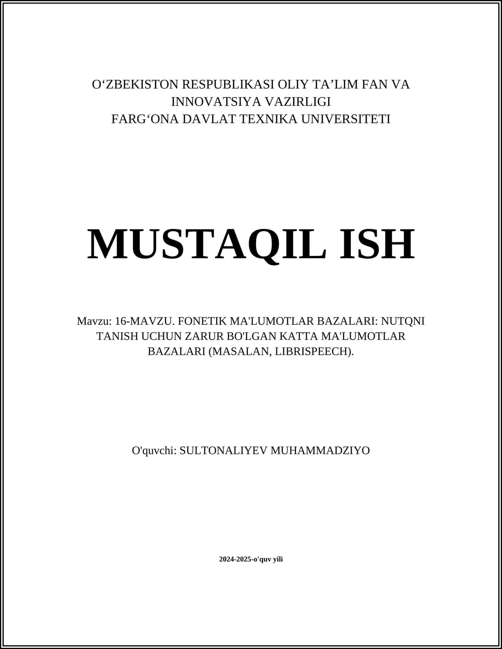 Fonetik ma'lumotlar bazalari 1
