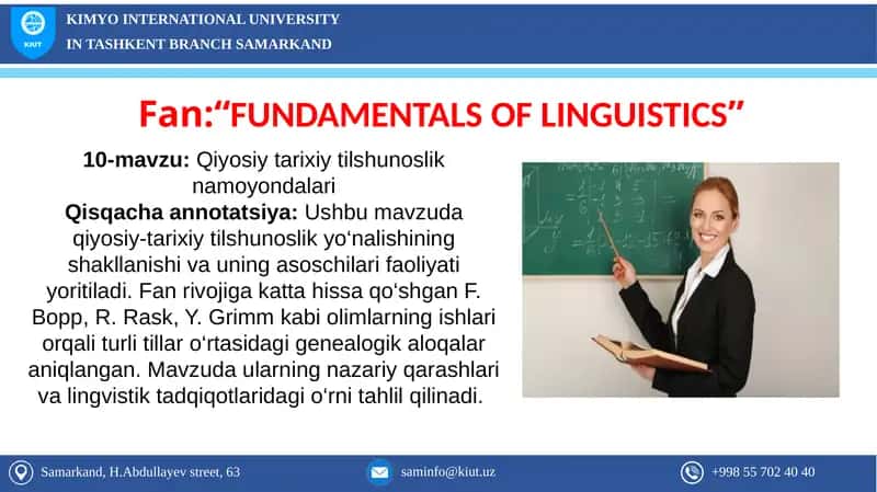 Qiyosiy Tarixiy Tilshunoslik Namoyonlari 1