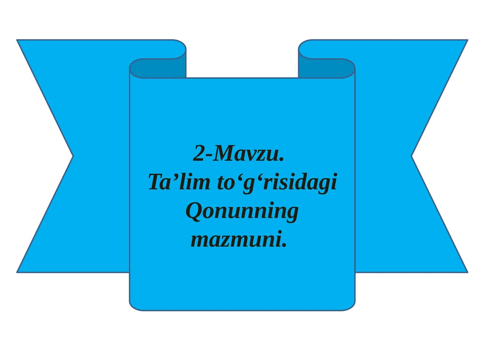 Ta’lim to‘g‘risidagi Qonunning mazmuni 1