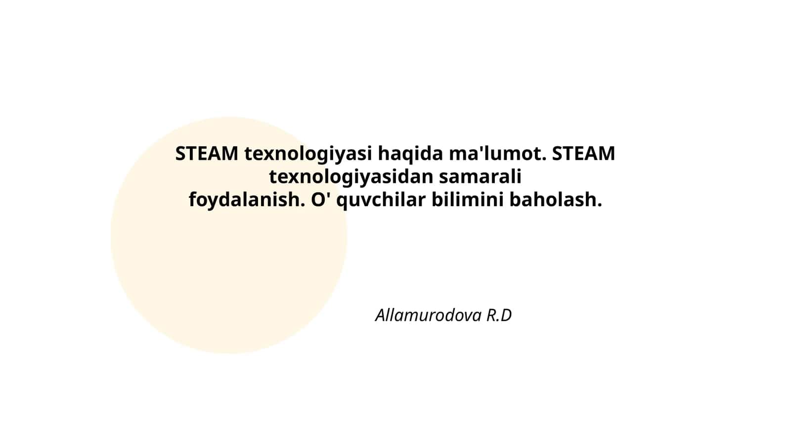 STEAM texnologiyasi haqida ma'lumot 1