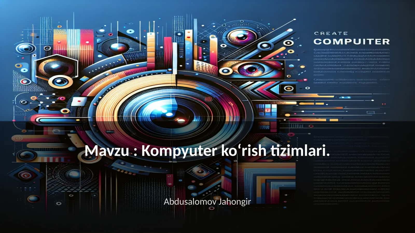 Kompyuter koʻrish tizimlari 1