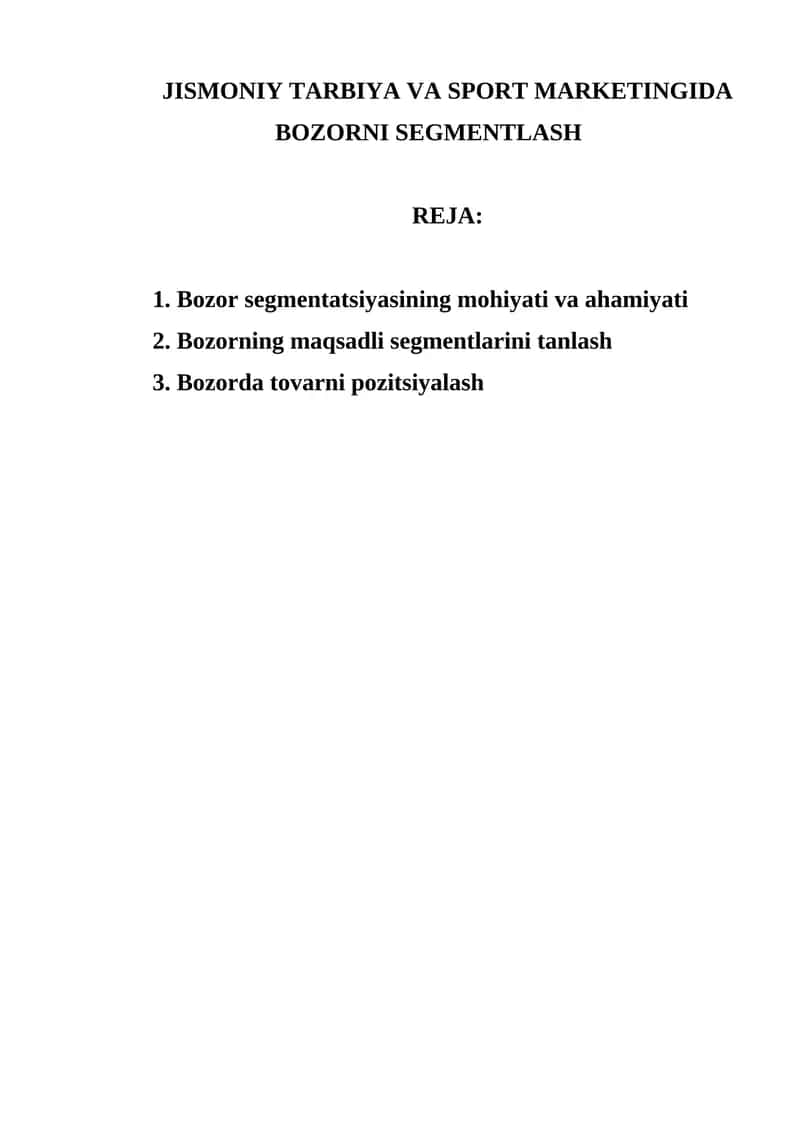 Bozor segmenti 1