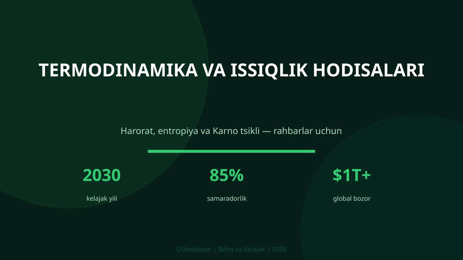 Termodinamika va Issiqlik Hodisalari 1